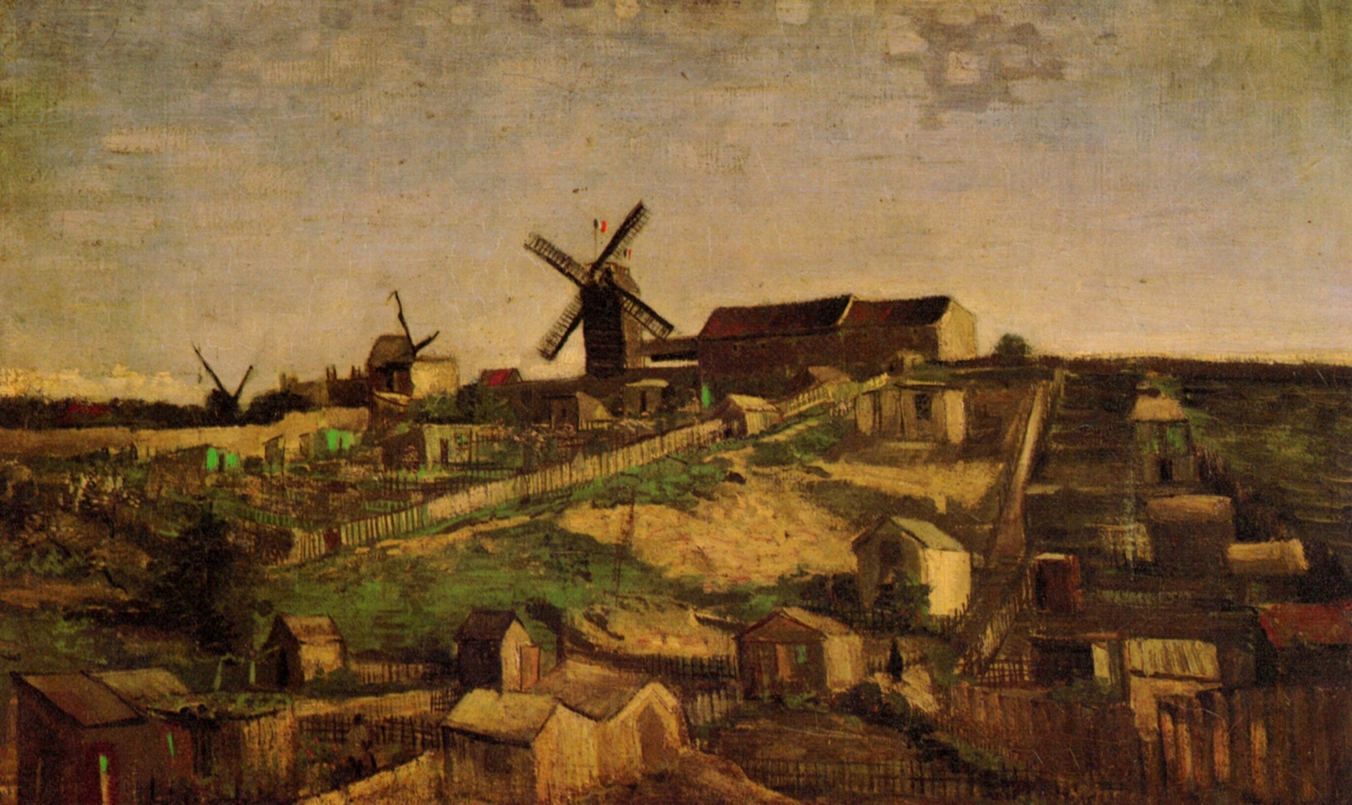  Ван Гог Париж Вид на Монмартр с мельницами